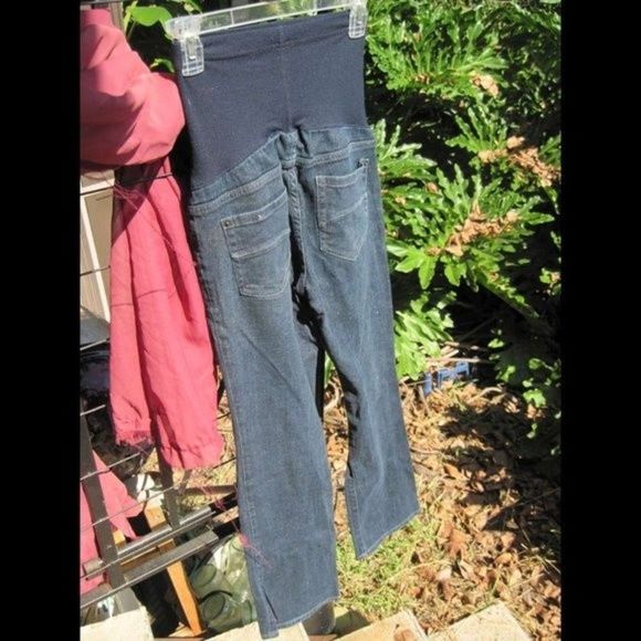 Spandex Belly Band Liz Lange Maternity Target XS 2 Blue Jean Pregnancy Pants - Picture 10 of 16